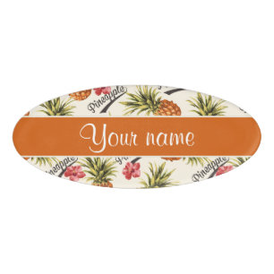 Badge D'identification Ananas et ketmie