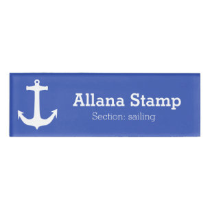 Badge D'identification Anchor white + your background & ideas