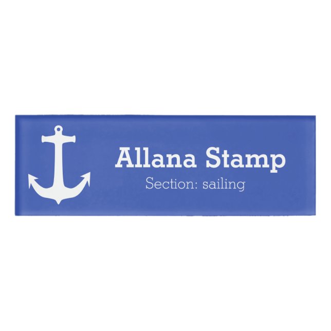 Badge D'identification Anchor white + your background & ideas (Devant)