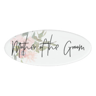 Badge D'identification Aquarelle Mariage floral Mère de la chambre