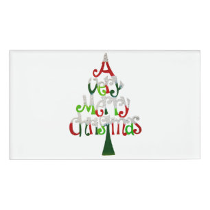 Badge D'identification Arbre de Noël très joyeux