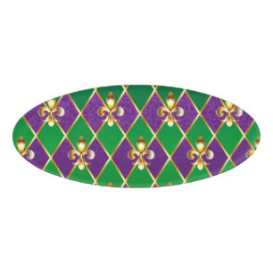 Badge D'identification Arrière - plan de bijoux Mardi Gras