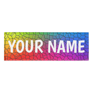 Badge D'identification arrière - plan de cracket arc-en-ciel - Customisez