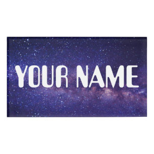 Badge D'identification arrière - plan Galaxy - Customisez votre propre