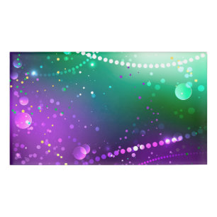Badge D'identification Arrière - plan mardi Gras Festive violet