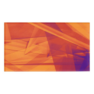 Badge D'identification Arrière - plan orange d'abrégé sur pourpre pour