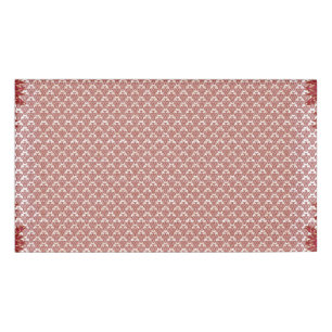 Badge D'identification arrière - plan rose et blanc avec motif
