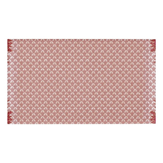 Badge D'identification arrière - plan rose et blanc avec motif (Devant)