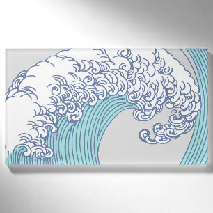Badge D'identification Art de vague de surf Ukiyo-e japonais vintage de l