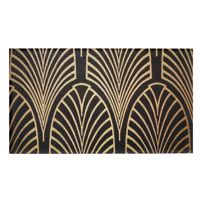 Badge D'identification Art nouveau, art déco, ventilateur motif, bronze,  (Devant)