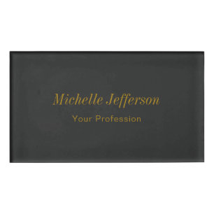 Badge D'identification Artiste de maquillage professionnel couleur or gri