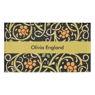 Badge D'identification Arts et artisanat vintage motif floral Roycroft