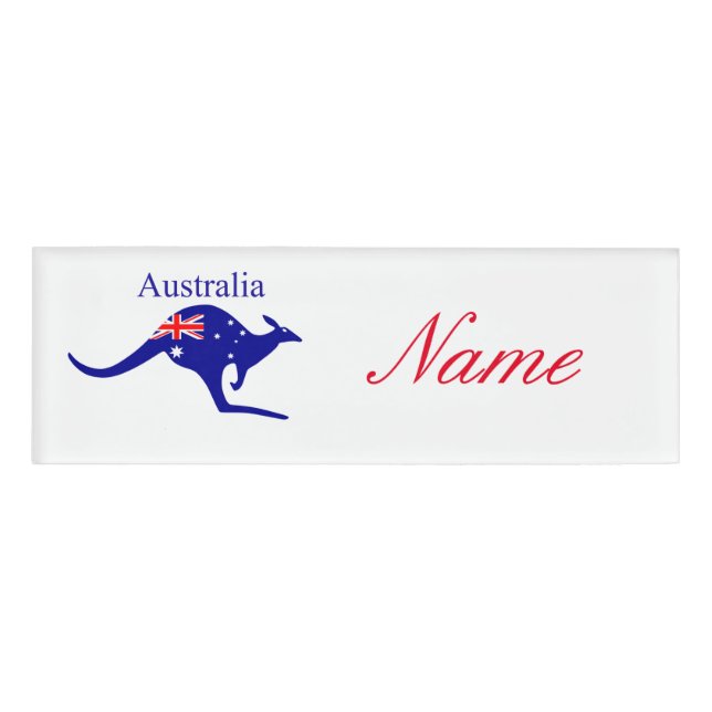 Badge D'identification Australie Drapeau Kangaroo Thunder_Cove (Devant)