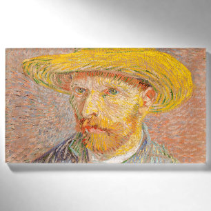Badge D'identification Autoportrait de Vincent Van Gogh avec chapeau de p