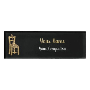 Badge D'identification Baglama sur la chaise