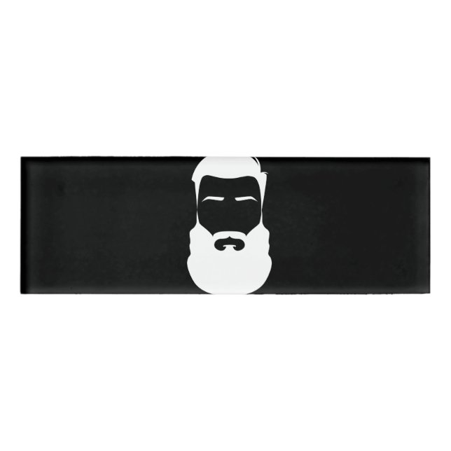 Badge D'identification Balise de nom de barbe blanche (Devant)