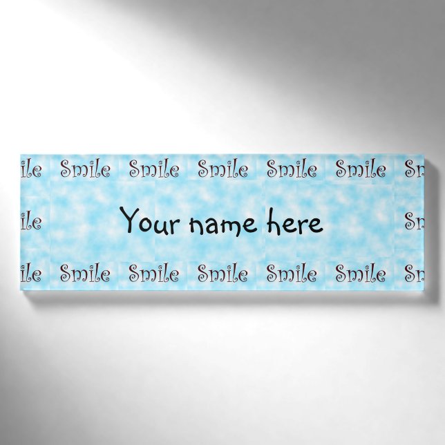 Badge D'identification Balise de nom de sourire (Devant)