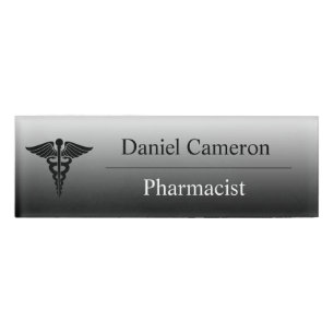 Badge D'identification Balise de nom du pharmacien personnalisé