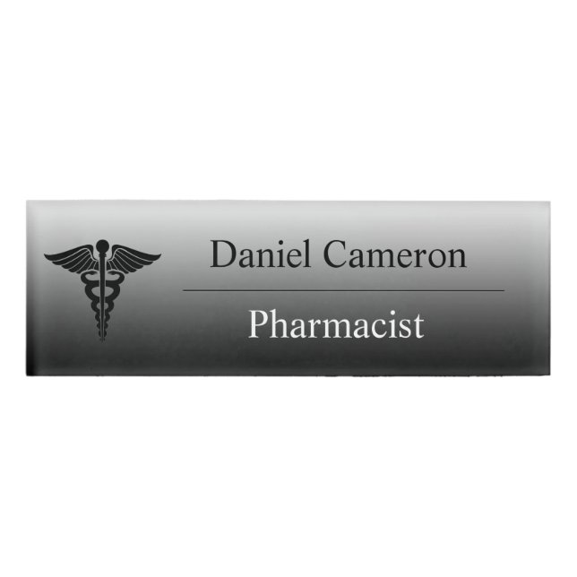 Badge D'identification Balise de nom du pharmacien personnalisé (Devant)