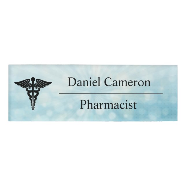 Badge D'identification Balise de nom du pharmacien personnalisé (Devant)
