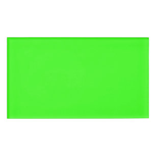 Badge D'identification Balise de nom du rectangle vert néon