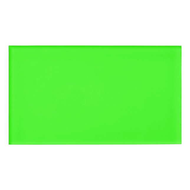 Badge D'identification Balise de nom du rectangle vert néon (Devant)
