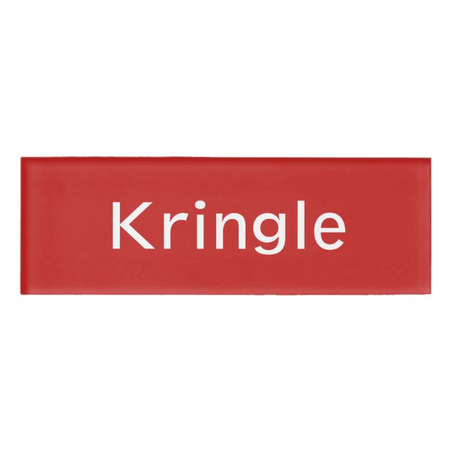 Badge D'identification Balise de nom Kringle (Devant)