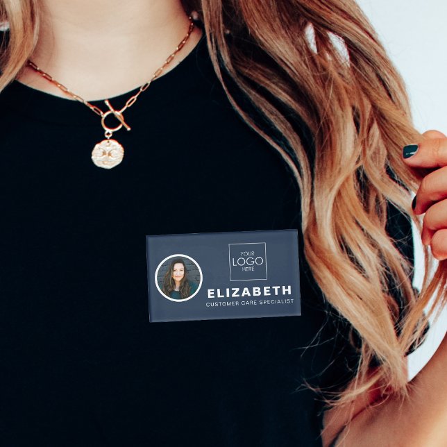 Badge D'identification Balise de nom magnétique avec logo de l'entreprise (Créateur téléchargé)