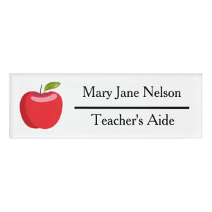Badge D'identification Balise de nom personnalisé Aide mignonne Apple de