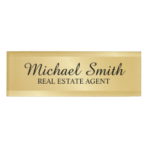 Badge D'identification Balise de nom personnalisé Gold Professional