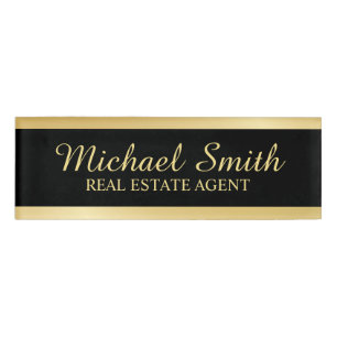 Badge D'identification Balise de nom personnalisé Gold Professional