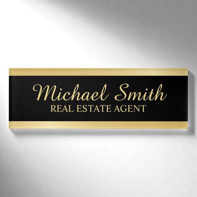 Badge D'identification Balise de nom personnalisé Gold Professional (Devant)