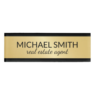 Badge D'identification Balise de nom personnalisé Gold Professional