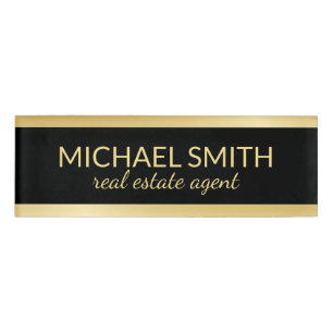 Badge D'identification Balise de nom personnalisé Gold Professional