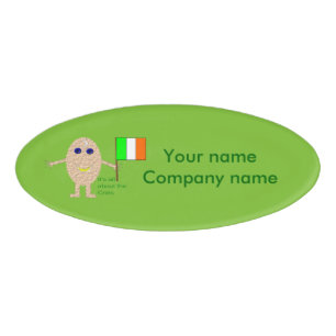 Badge D'identification Balise de nom personnalisé Oeuf irlandais patrioti
