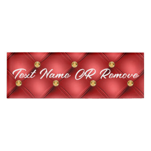 Badge D'identification Balise de nom personnalisé Red Gold - Exemple