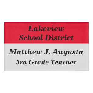 Badge D'identification Balise de nom personnalisée avec dossier magnétiqu