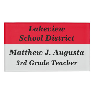 Badge D'identification Balise de nom personnalisée avec dossier magnétiqu