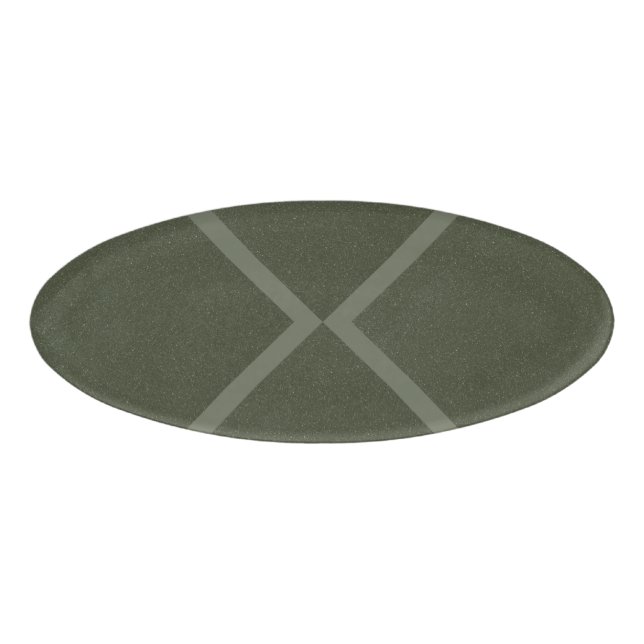 Badge D'identification Balise de nom vert Moss Cross Motif (Devant)