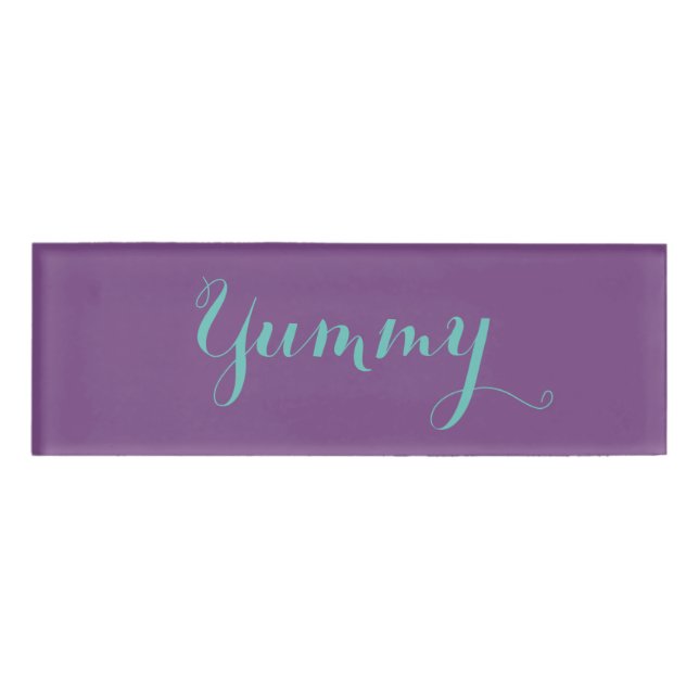 Badge D'identification Balise de nom Yummy (Devant)