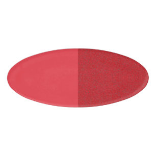 Badge D'identification Balise Demi-Texture Tomate rouge ovale - Personnal
