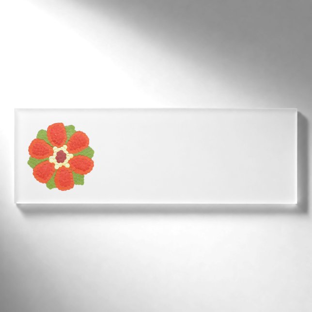 Badge D'identification Balise Dotty Flower Name (Devant)
