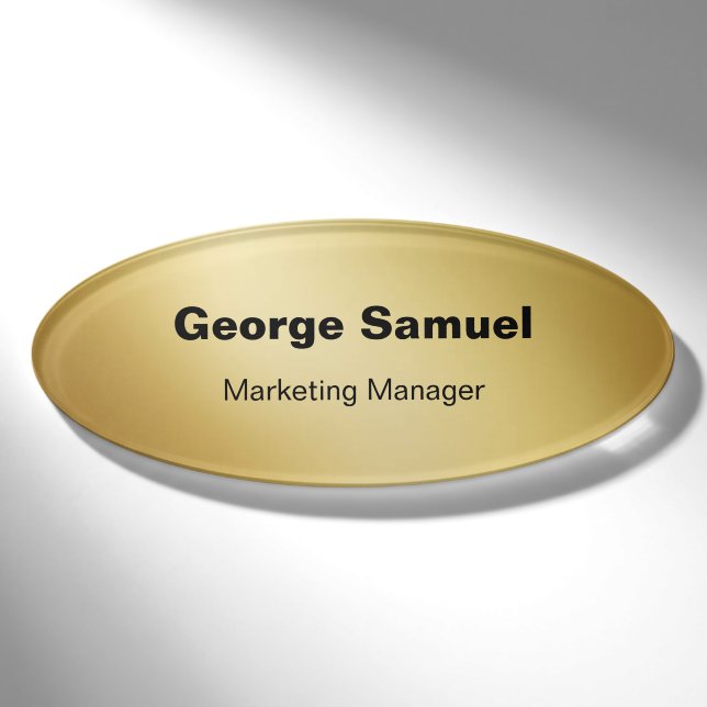 Badge D'identification Balise Nom de l'employé d'entreprise simple (Devant)