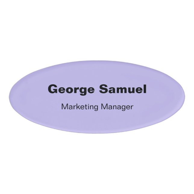 Badge D'identification Balise Nom de l'employé d'entreprise simple (Devant)