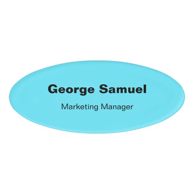 Badge D'identification Balise Nom de l'employé d'entreprise simple (Devant)