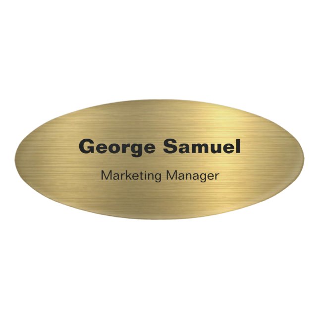 Badge D'identification Balise Nom de l'employé d'entreprise simple (Devant)