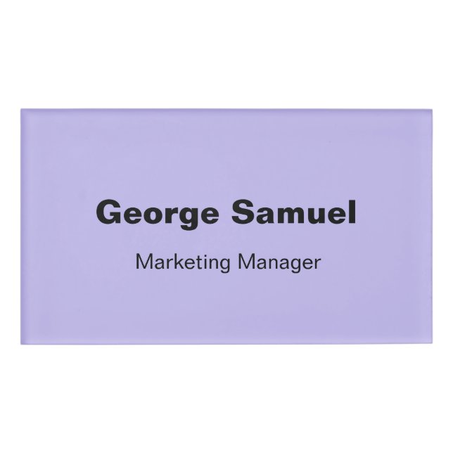 Badge D'identification Balise Nom de l'employé d'entreprise simple (Devant)