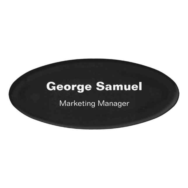 Badge D'identification Balise Nom de l'employé d'entreprise simple (Devant)