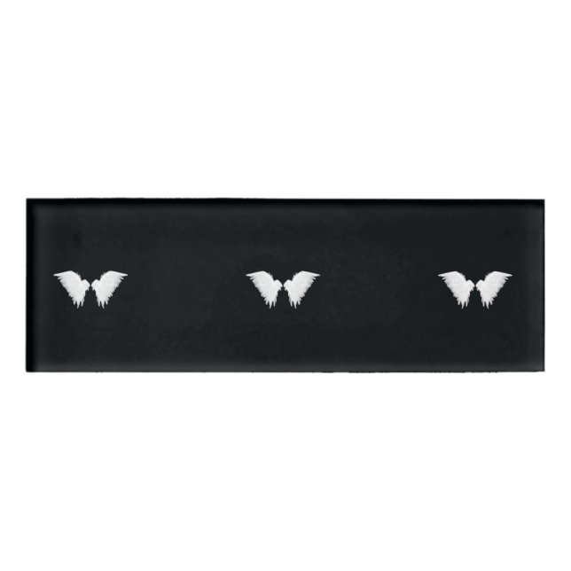 Badge D'identification Balise Nom des ailes blanches (Devant)