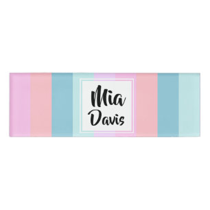 Badge D'identification Balise Nom des bandes Pastel